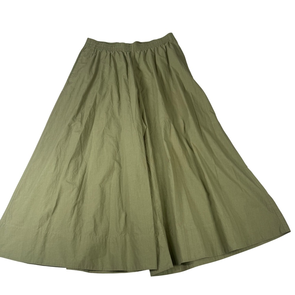COS Olive Green Wide-Leg Cropped Pants